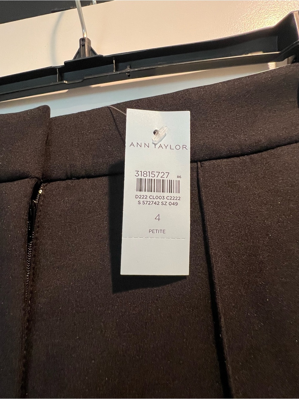 Ann Taylor “The Straight” High Rise Black Dress Pants - Tailored Crease NWT - Picture 3 of 4